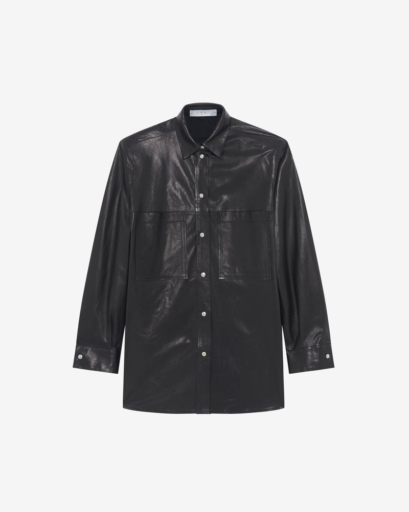 Chemise Oversize En Cuir Alegre - Black