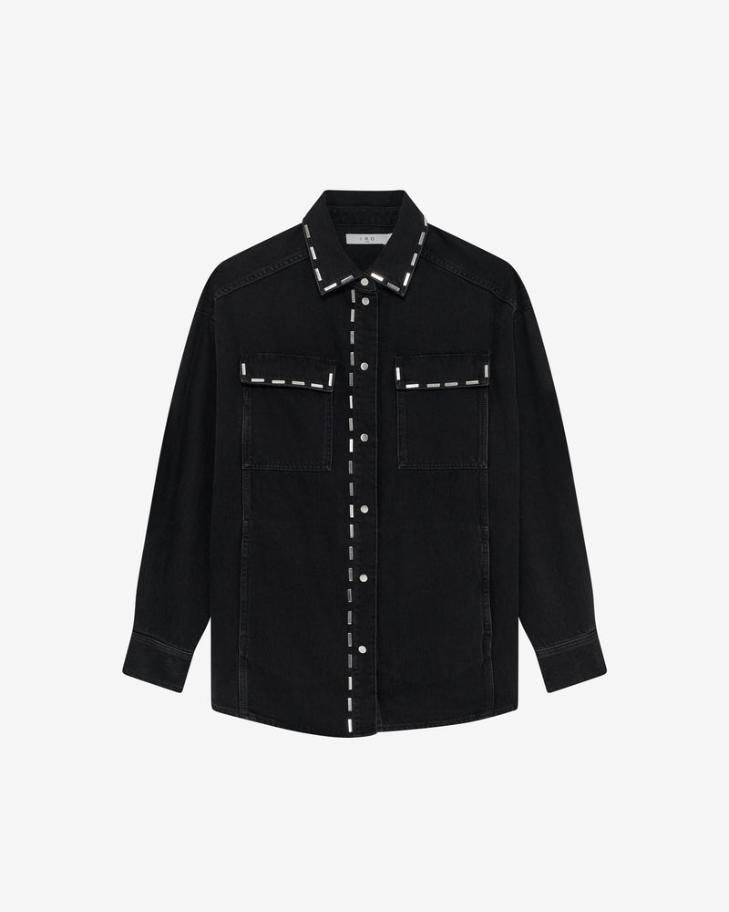 Chemise En Jean À Studs Danil - Black