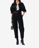 Chemise En Jean À Studs Danil - Black