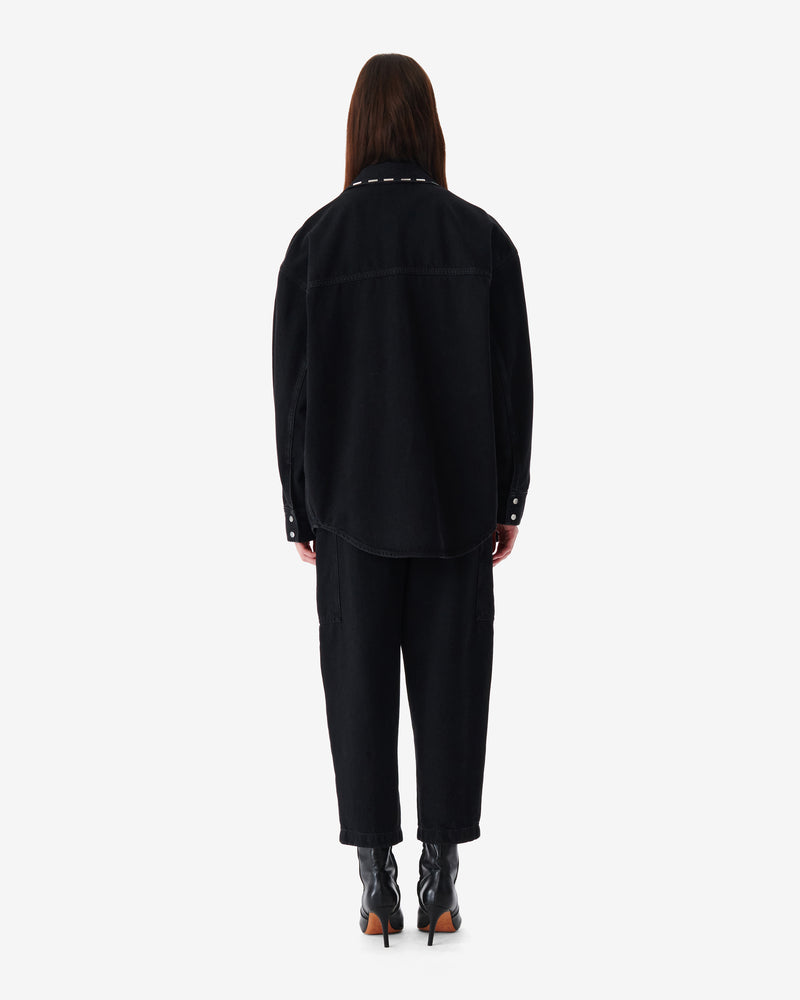 Chemise En Jean À Studs Danil - Black