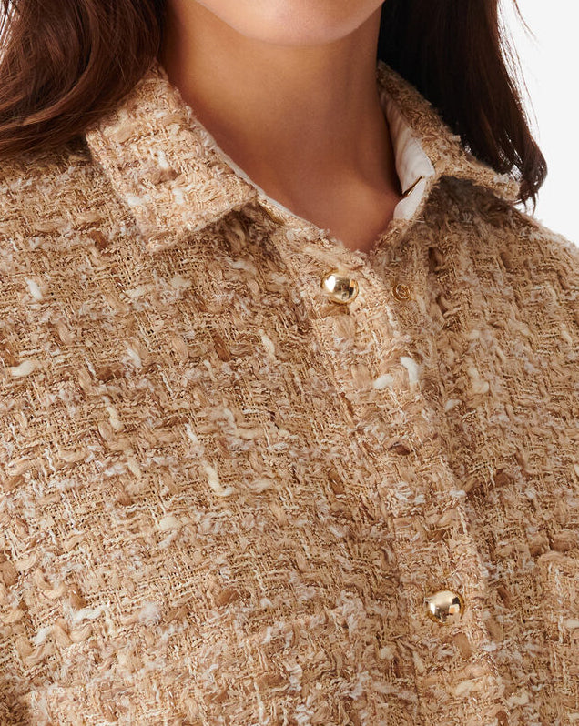 Surchemise En Tweed Lurex Timera - Mixed Beige