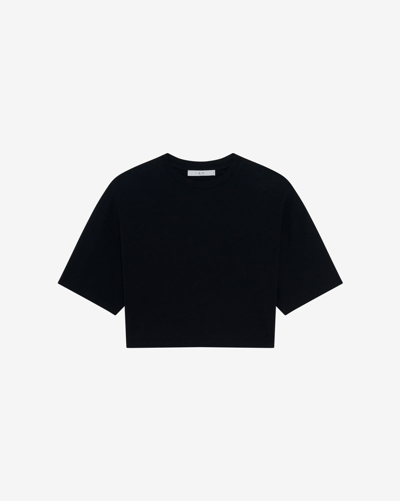 T-Shirt Raccourci À Logo Awinita - Black