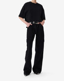 T-Shirt Raccourci À Logo Awinita - Black