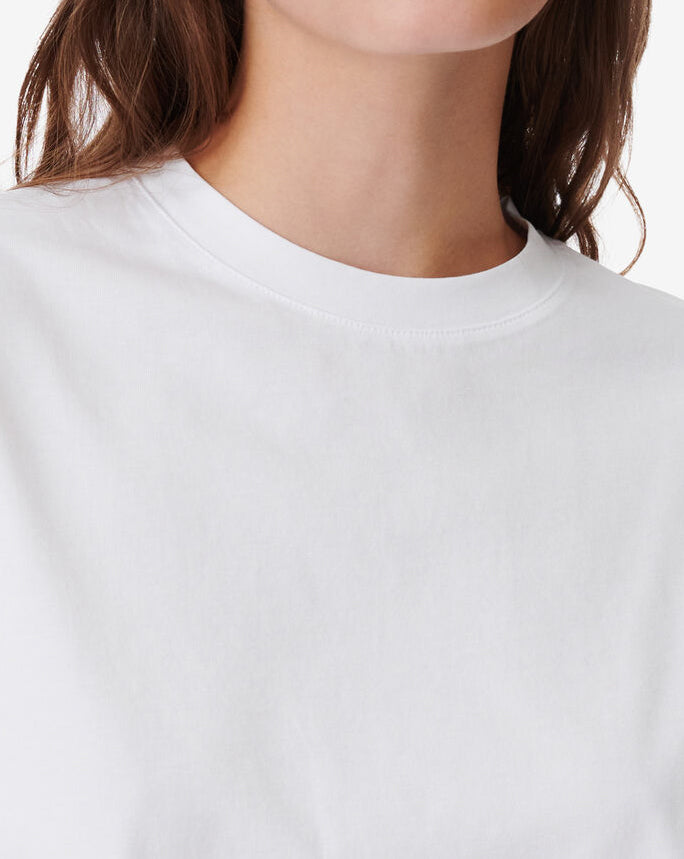 T-Shirt Raccourci À Logo Awinita - White