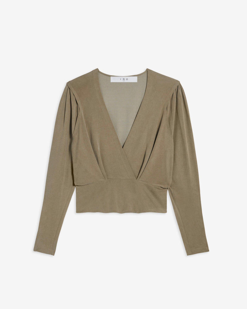 Top Col Cache-Cœur Eleni - Light Khaki - Femme