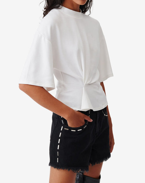 T-Shirt Oversize À Plis Garcia - White