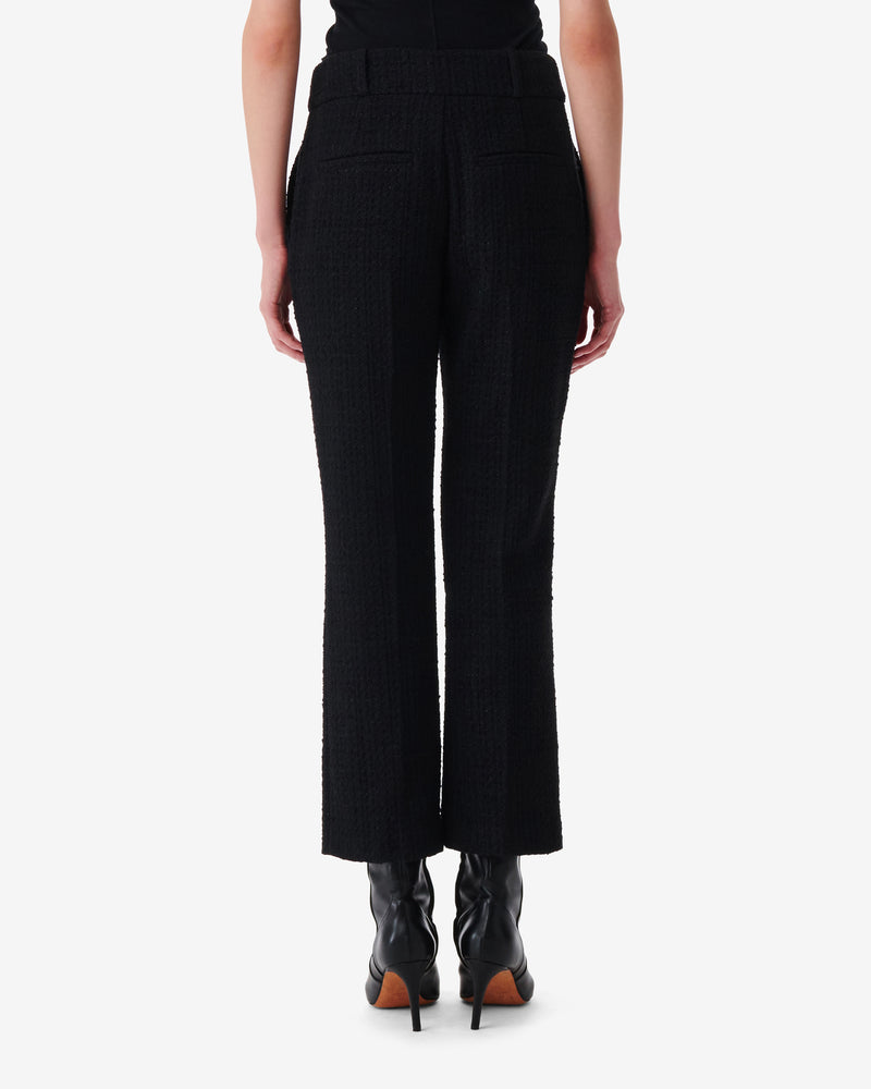 Abema Lurex Tweed Trousers - Black