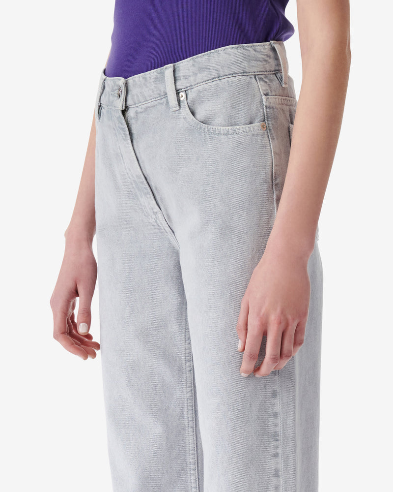 Jean Bootcut Taille Haute Aiden - Light Grey