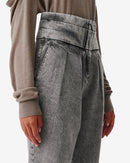 Jean Délavé Coupe Carotte Emini - Snow Black