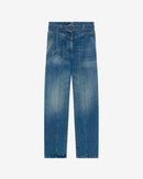 Jean Ceinturé Coupe Carotte Indio - Mid Blue Used