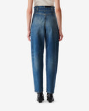 Jean Ceinturé Coupe Carotte Indio - Mid Blue Used