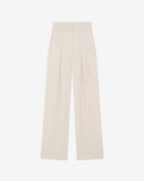 Pantalon Large Taille Haute Jeon - Ecru