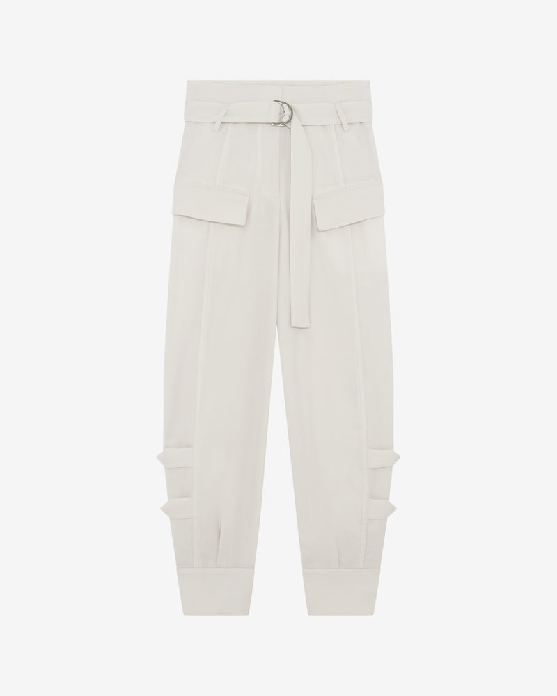 Pantalon Cargo Ceinturé Marita - Ecru