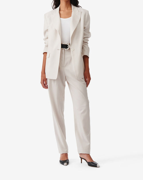 Pantalon Taille Haute Motel - Ecru