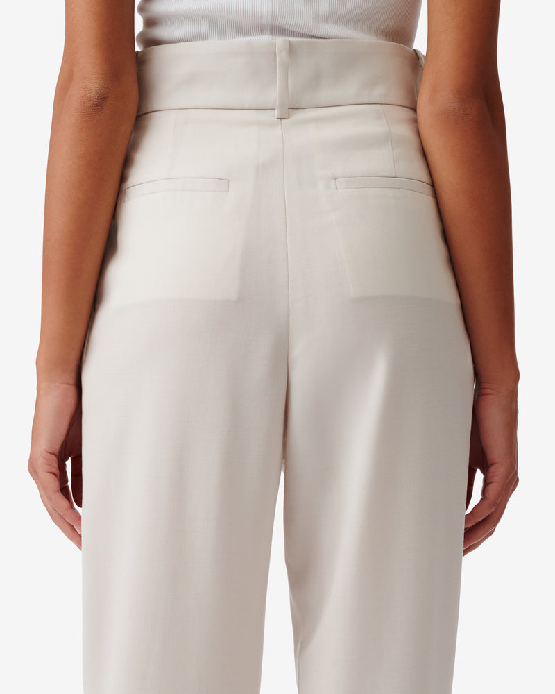 Pantalon Taille Haute Motel - Ecru