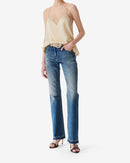 Jean Flare Taille Haute Polini - Mid Blue Used