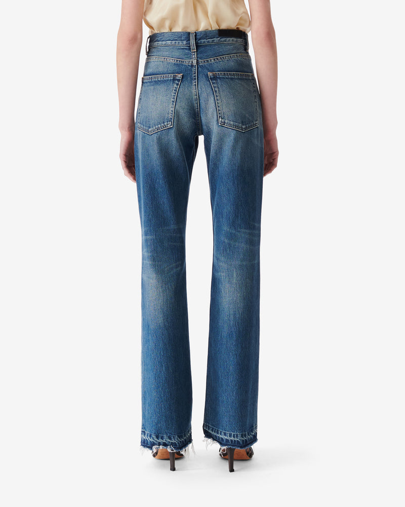 Jean Flare Taille Haute Polini - Mid Blue Used