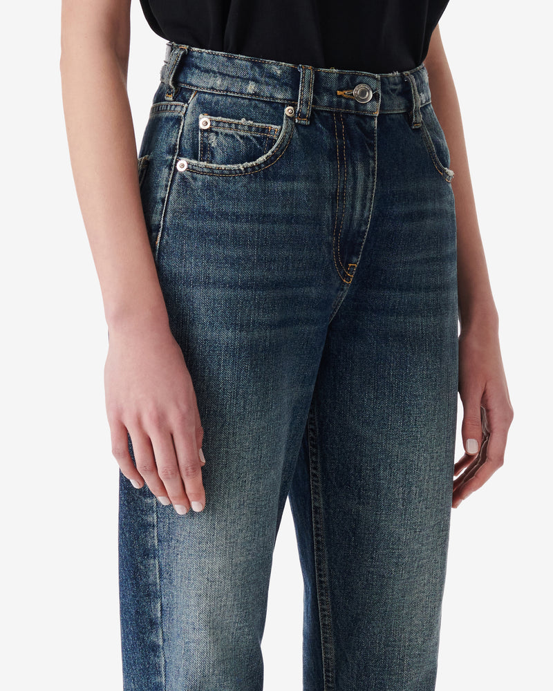 Jean Coupe Straight Délavé Shama - Dark Blue