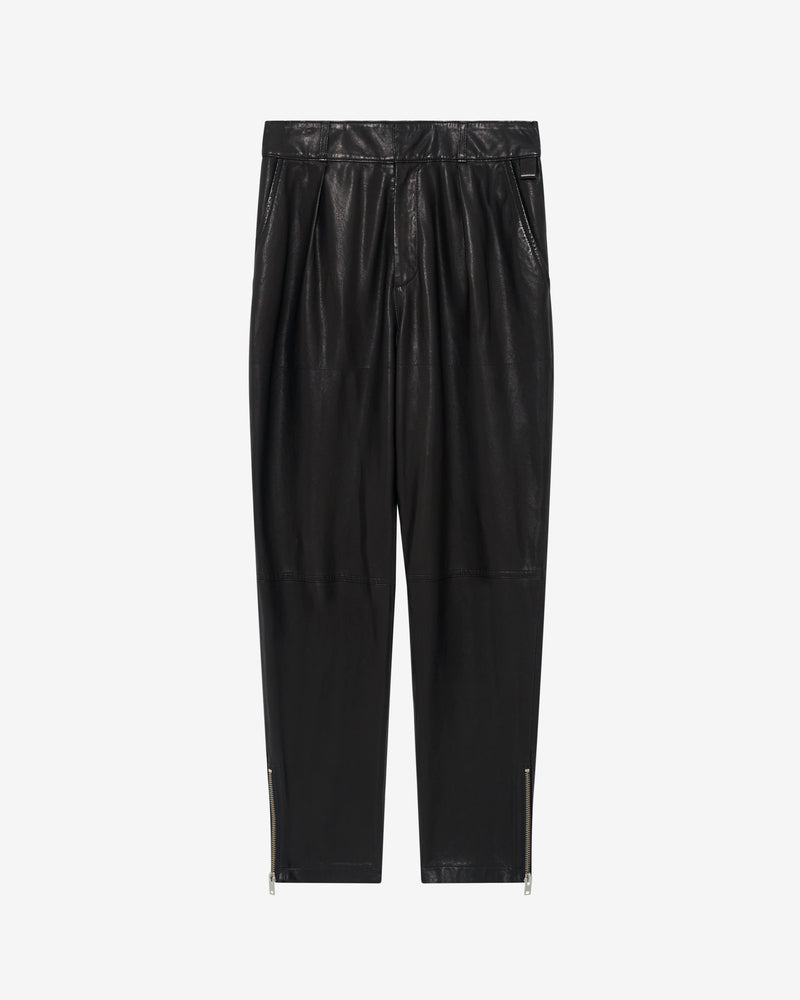 Pantalon En Cuir Stara - Black