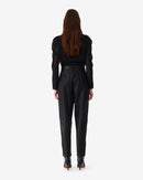 Pantalon En Cuir Stara - Black