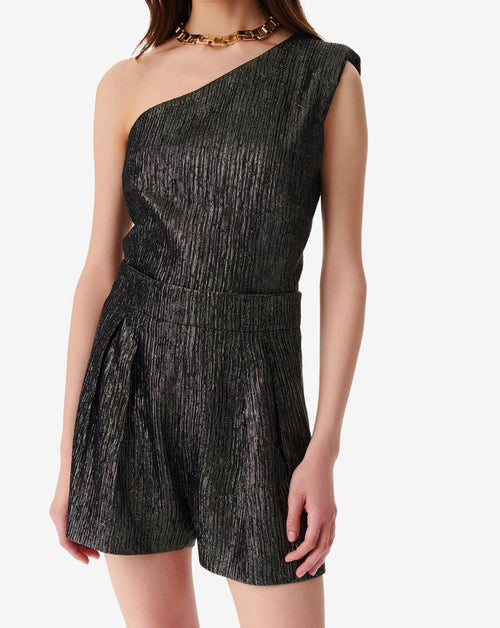 Combishort En Lurex Iliana - Black/Black Lurex Exp