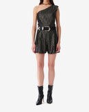 Combishort En Lurex Iliana - Black/Black Lurex Exp