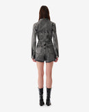 Combishort En Jean Délavé Tilli - Snow Black