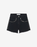 Short En Jean À Bord Franc Altom - Black