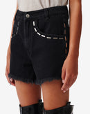 Short En Jean À Bord Franc Altom - Black