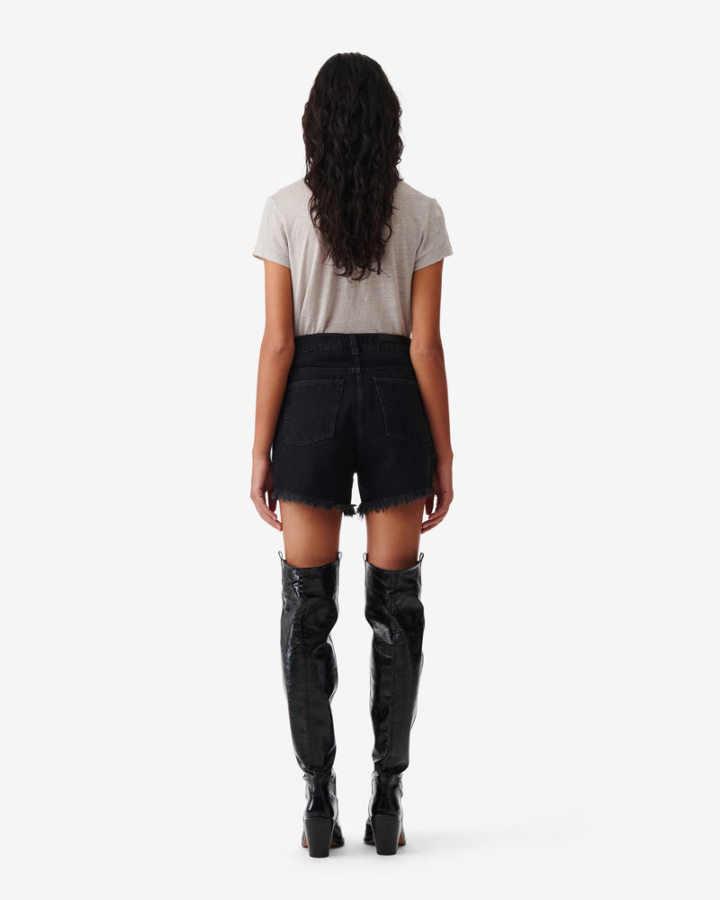 Short En Jean À Bord Franc Altom - Black