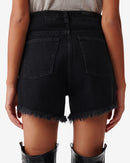 Short En Jean À Bord Franc Altom - Black
