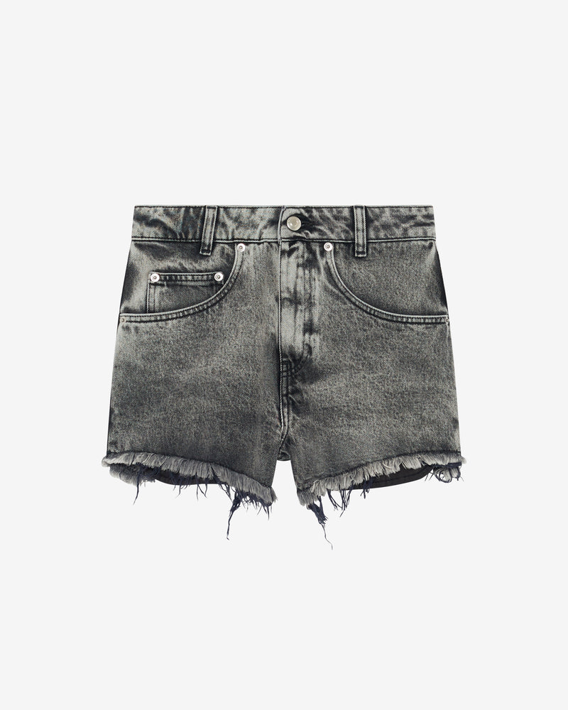 Short En Jean À Bord Franc Belem - Snow Black