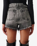 Short En Jean À Bord Franc Belem - Snow Black