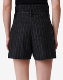 Delma Belted Striped Shorts - Anthracite