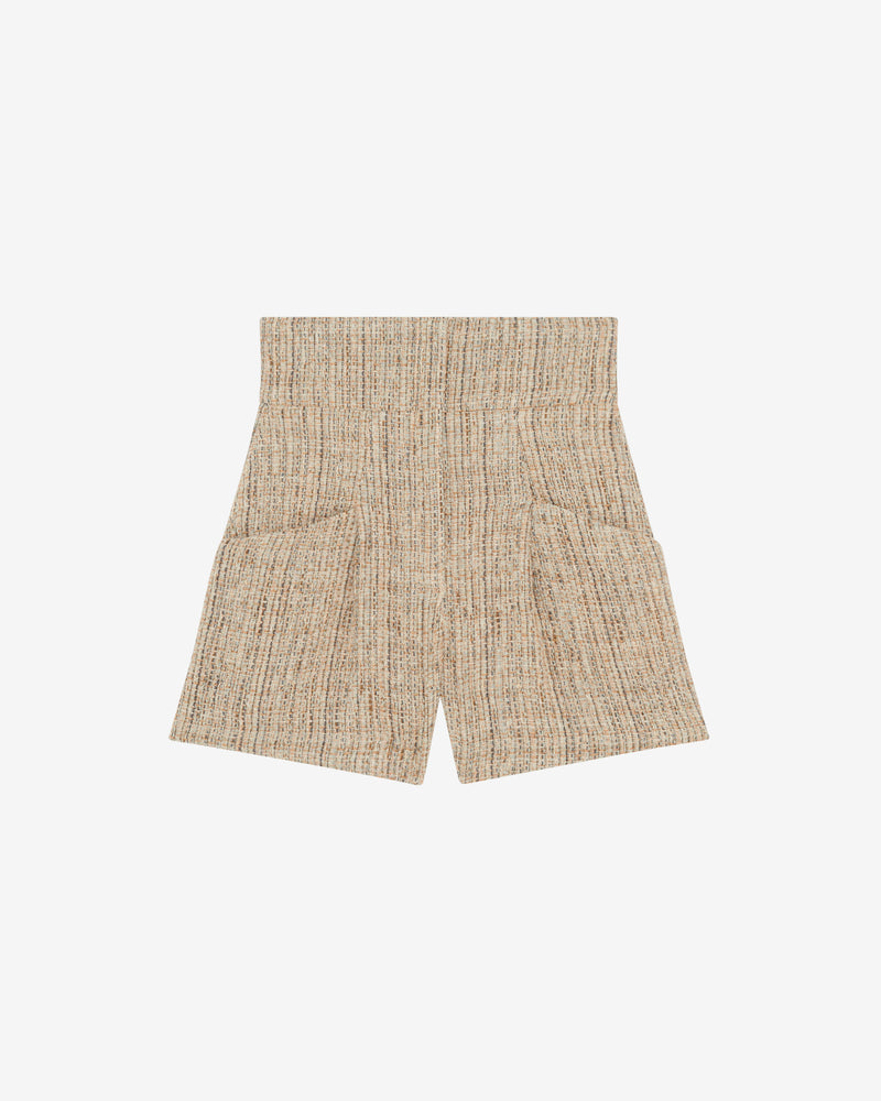 Short En Tweed Taille Haute Lormi - Mixed Beige