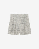 Short En Tweed Bicolore Ofali - White/Black