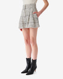 Short En Tweed Bicolore Ofali - White/Black