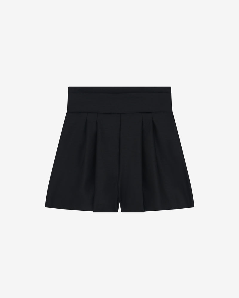 Short En Laine Melangée Palici - Black