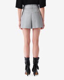 Short En Cuir Ceinturé Paoli - Light Grey