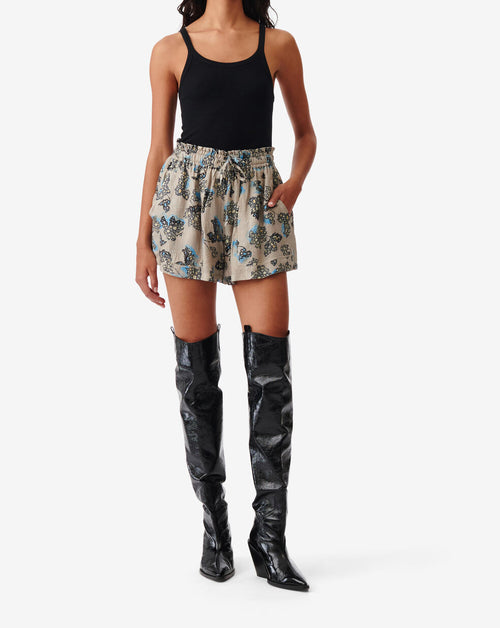 Short Imprimé Avec Liens Sival - Beige Multico