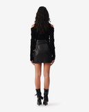 Jupe Ceinturée En Cuir Angelica - Black