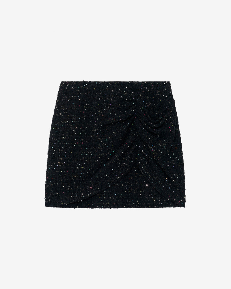 Jupe En Tweed À Sequins Clarita - Black Sequins