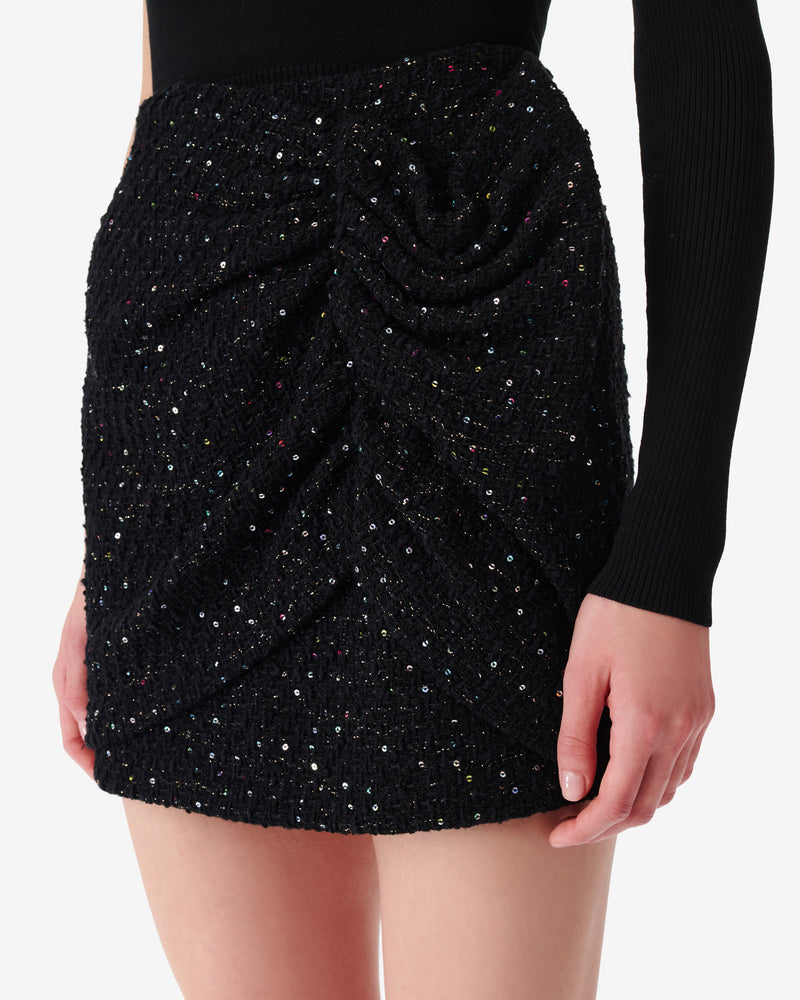 Jupe En Tweed À Sequins Clarita - Black Sequins