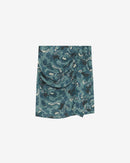 Jupe Imprimée À Fronces Fidi - Blue Green