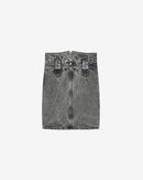 Jupe Courte En Jean Délavé Jazzino - Snow Black