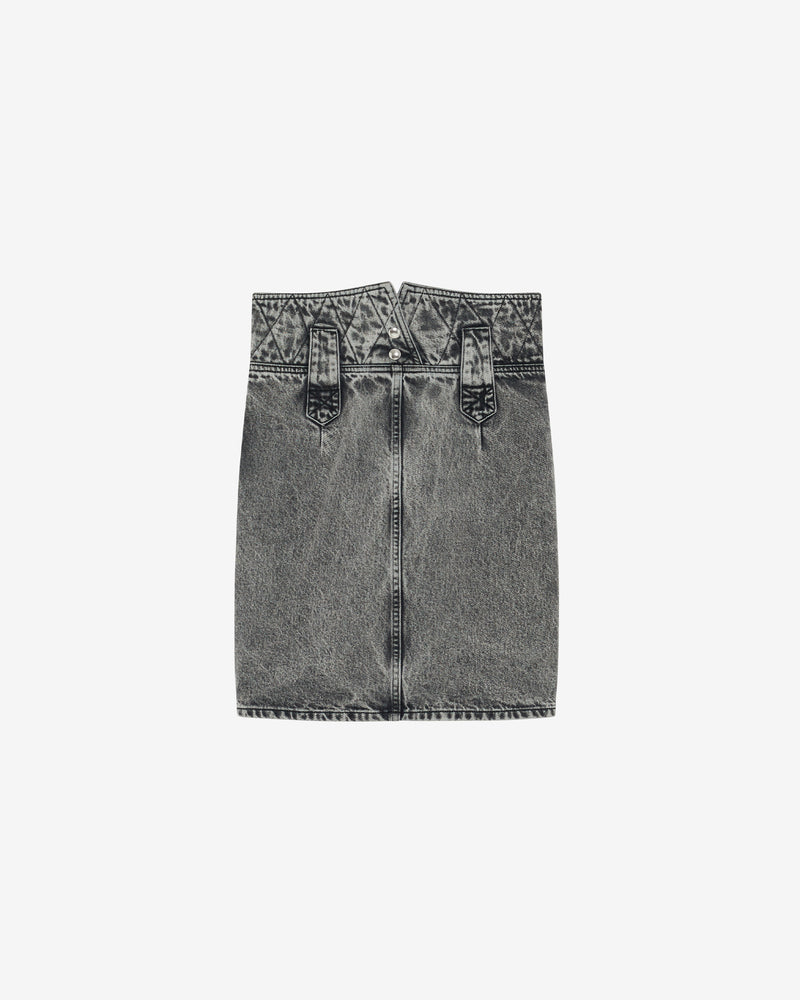 Jupe Courte En Jean Délavé Jazzino - Snow Black