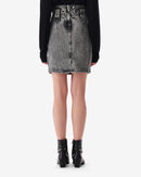 Jupe Courte En Jean Délavé Jazzino - Snow Black