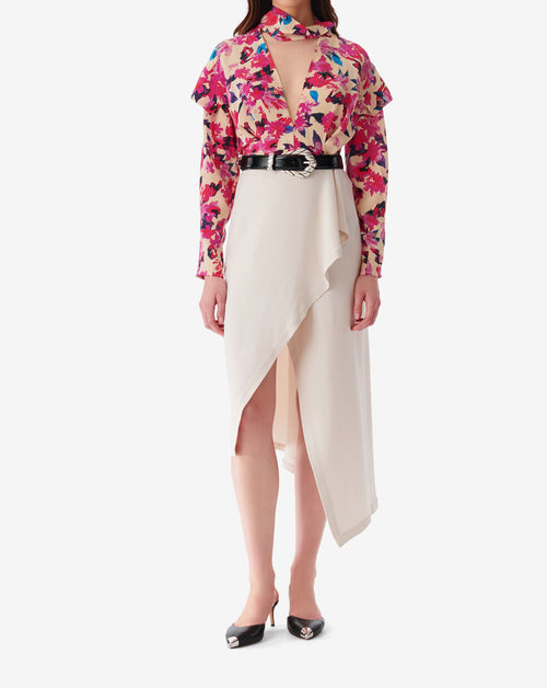 Jupe Longue Asymétrique Jelena - Ecru