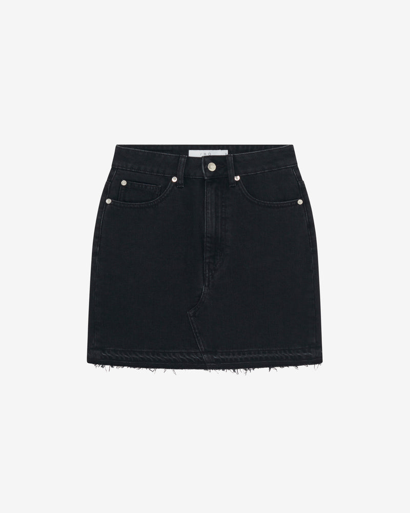 Jupe Courte En Jean Délavé Kavala - Black Stone