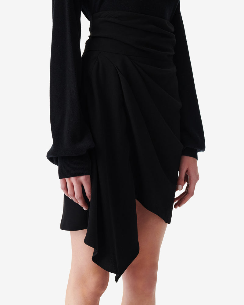 Jupe Courte Asymétrique Kemil - Black